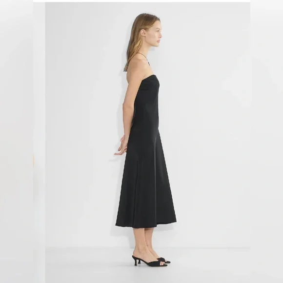 Ten Aritzia Exclusive Satin Strapless Maxi Formal Evening Cocktail Dress Sz S - Picture 5 of 14
